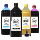 Kit 4 Tintas para Impressora Epson Sublimática L395 CMYK 1 Litro Aton