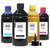 Kit 4 Tintas Sublimática para Impressora Epson L395 500ml Aton