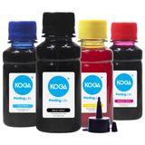 Kit 4 Tintas para Impressora Epson Bulk Ink L455 CMYK Corante 100ml Koga