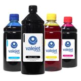 Kit 4 Tintas Para Brother Universal Black 1 Litro Coloridas 500ml Valejet