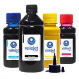 Kit 4 Tintas Sublimáticas para compatível Epson L375 Black 500ml Coloridas 100ml