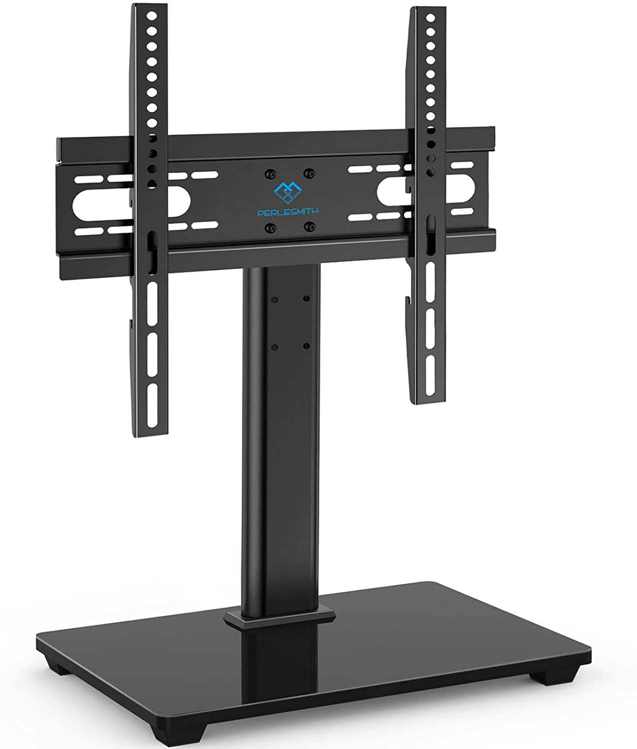 Perlesmith Universal Tv Stand - Table Top Tv Stand Para Tvs Led Lcd De 37-55 Polegadas - Suporte De Base De Tv Ajustável De Altura Com Base