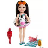 Boneca Barbie Chelsea Praia Zebra - Mattel