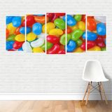 Quadro Alimentos Comidas Jujubas Doces Balas Colorido Canvas