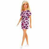 Boneca Articulada Barbie Fashion Vestido Rosa Coracoes Loira Mattel