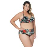 Calcinha Plus Size Drapeados Laterais Estampada Agridoce