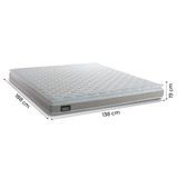 Colchão Casal Espuma D33 Millenium 138x188x19cm Bege/ Branco C/ Pillow Top