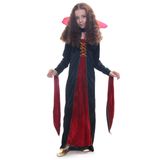 Fantasia Vampira Vitoriana Vestido Infantil Luxo - Halloween P