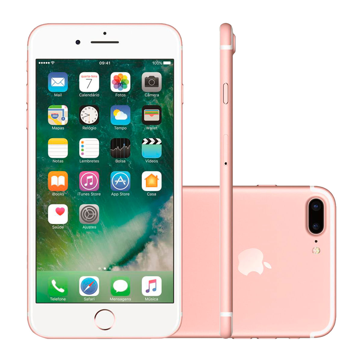 iPhone 7 Plus 256GB Ouro Rosa 4G Tela 5,5" Câmera 12MP iOS 10