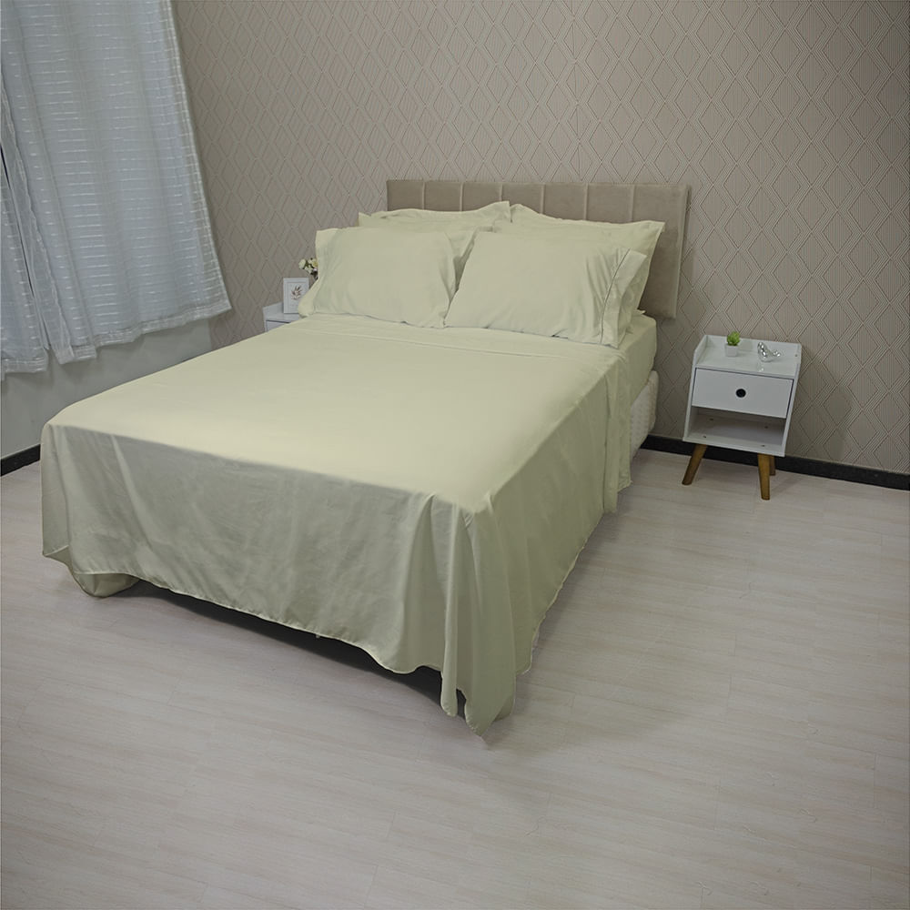 Jogo De Cama Lençol 400 Fios King P. Palito 4 Pçs Casa Dona