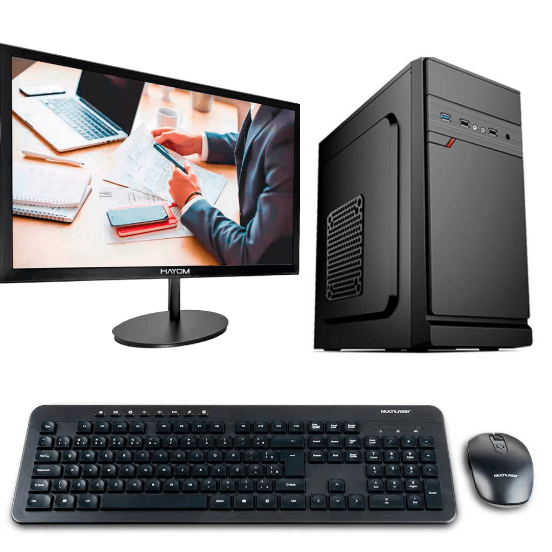 Computador Pc Completo Com Monitor Teclado E Mouse Core I3 3 ª Geração  4gb Memória Hd 500g