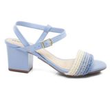 Sandalia Feminina Salto Bloco Conforto Moleca Tramado Cores 5453.206- Feminino