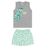 Pijama Infantil Menino Regata E Short Dinossauro - Malwee