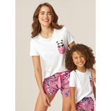 Pijama Feminino Mãe E Filha Rosa Panda - Malwee