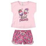 Pijama Infantil Verão Sorvete Rosa - Malwee