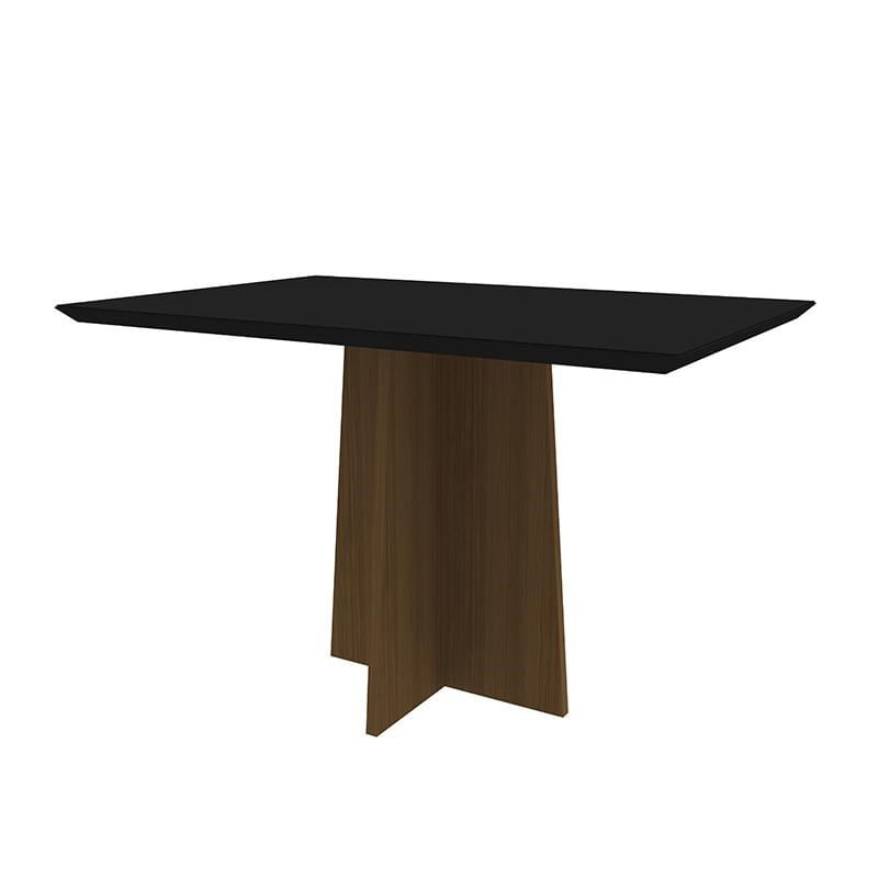 Mesa De Jantar Ana 120x80 Imbuia/preto - New Ceval