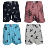 Short De Dormir Pijama Algodão Masculino Estampada Cueca Samba Canção Sem Abertura Frontal