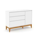 Comoda Nature Clean Com Porta Matic Branco Eco Wood 19944 Mdf