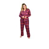 Pijama Bumabei Americano Viscose  Xadrez Uva - 2054