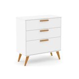 Comoda Retrô Matic Branco Soft Eco Wood 19956 Quarto Bebe