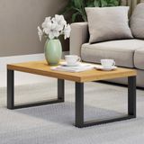Mesa De Centro Industrial Mdf 67x44cm  Freijo Preto Fosco Pradel