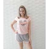 Pijama feminino 100% algodão curto oncinha