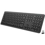 Teclado Sem Fio Arteck 2.4g Ultra Slim Teclado De Tamanho Real Com Teclado Numérico Para Computador/desktop/pc/laptop/surface/smart Tv E Windows 10/8
