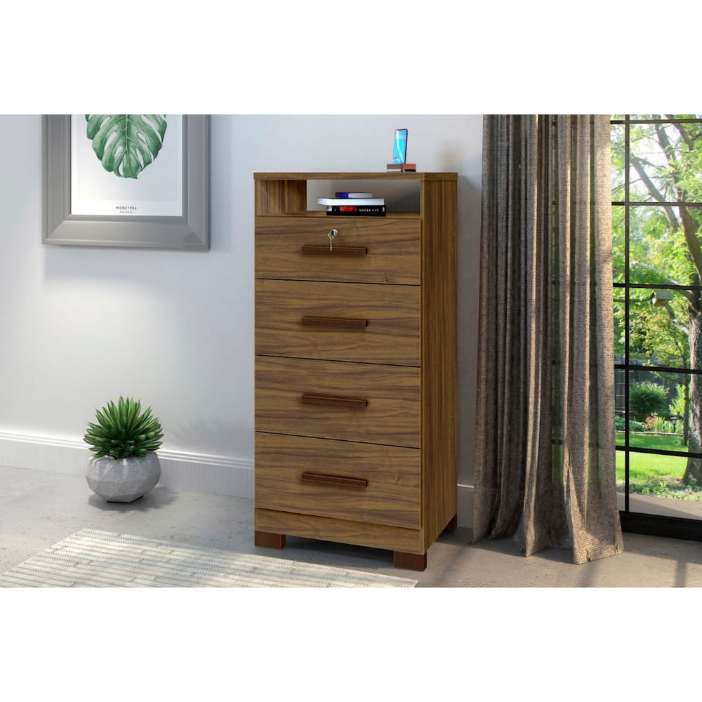 Cômoda New Primordial Com 4 Gavetas Zanzini