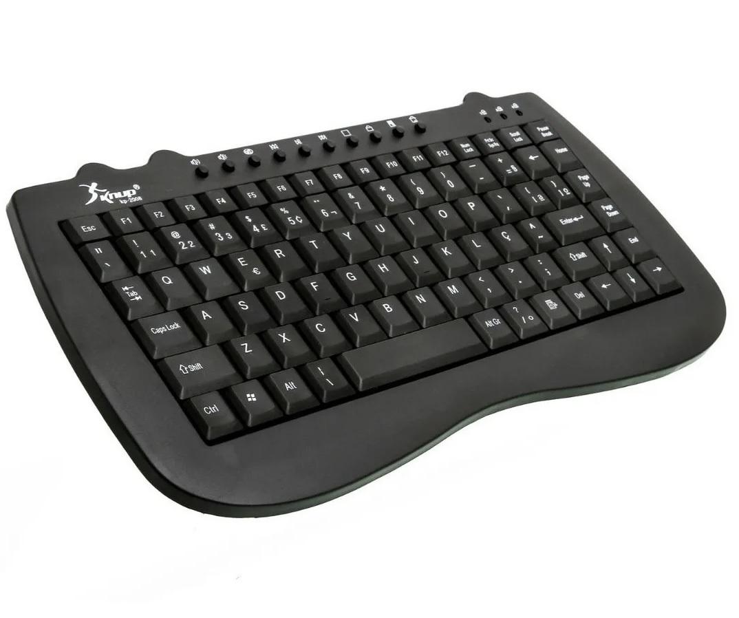 Mini Teclado Com Cabo Usb Multimidia Padrão Abnt2 Preto Carrefour 4789