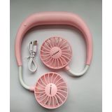 Mini Ventilador Portátil Usb De Pescoço Rosa