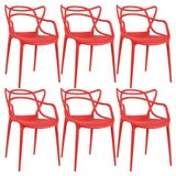 Kit - 6 X Cadeiras Masters Allegra - Vermelho