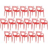 Kit - 16 X Cadeiras Masters Allegra - Vermelho