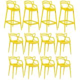 8 Cadeiras + 4 Banquetas Altas Masters Allegra Amarelo