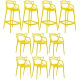 6 Cadeiras + 4 Banquetas Altas Masters Allegra Amarelo