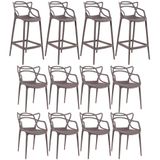8 Cadeiras + 4 Banquetas Altas Masters Allegra Fendi