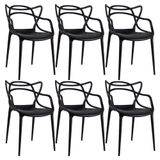 Kit - 6 X Cadeiras Masters Allegra - Preto