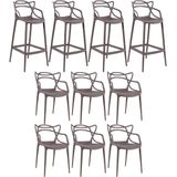 Kit - 6 X Cadeiras + 4 X Banquetas Altas Masters Allegra - Fendi
