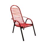 Cadeira Área Externa Para Adulto Vermelha Luxo Braga