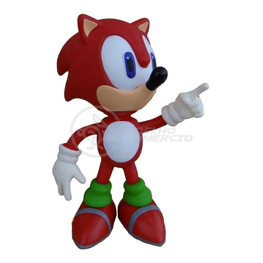 Sonic Azul Sonic Vermelho Sonic Preto - 3 Bonecos Grandes em