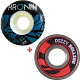 Roda Kronik 51mm 98a + Rolamento Dizzy Rolling