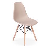 Cadeira Charles Eames Eiffel Dkr Wood - Design - Nude