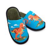 Pantufa Infantil Masculina Dinos Cotton Day Azul 29/30