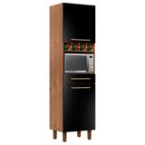 Paneleiro Para  Microôndas Com Garrafeiro Color Plus 2 Portas 1 Gaveta Zanzini