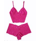 Conjunto Lingerie Plus Size Dolce Sedutti Renda Cropped Menta Tamanho:50,cor:verde