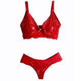 Conjunto Renda Dolce Sedutti Com Pingente Vermelho Tamanho:m,cor:vermelho,gênero:feminino