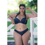 Conjunto Lingerie Plus Size Em Jeans E Renda Atrás