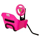 Cadeira Bicicleta Dianteira Cadeirinha Toy C/ Volante Pink