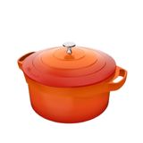 Panela Caçarola Le Cook com Revestimento Cerâmico Laranja 20cm LC1802