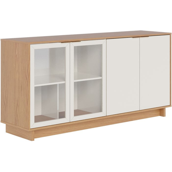 Buffet Bancada 4 Portas 160 Cm Vitoria Off White Freijo Clb