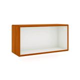 Nicho Prateleira De Parede Para Sala 33x66x24cm Freijó Castanho E Branco - Irimar